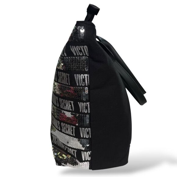 ▪️VICTORIA’S SECRET Sequin Logo Large Weekender Tote w/ Matching Cosmetic Bag